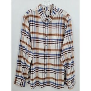 Rowm Men's The Lodge Long Sleeve Button Down Shirt XL Plaid‎